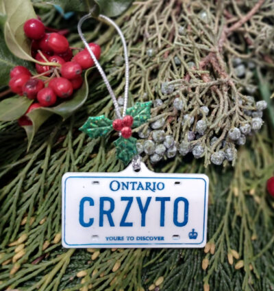 License Plate Ornament - CryzTo
