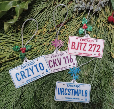 License Plate Ornament - Group